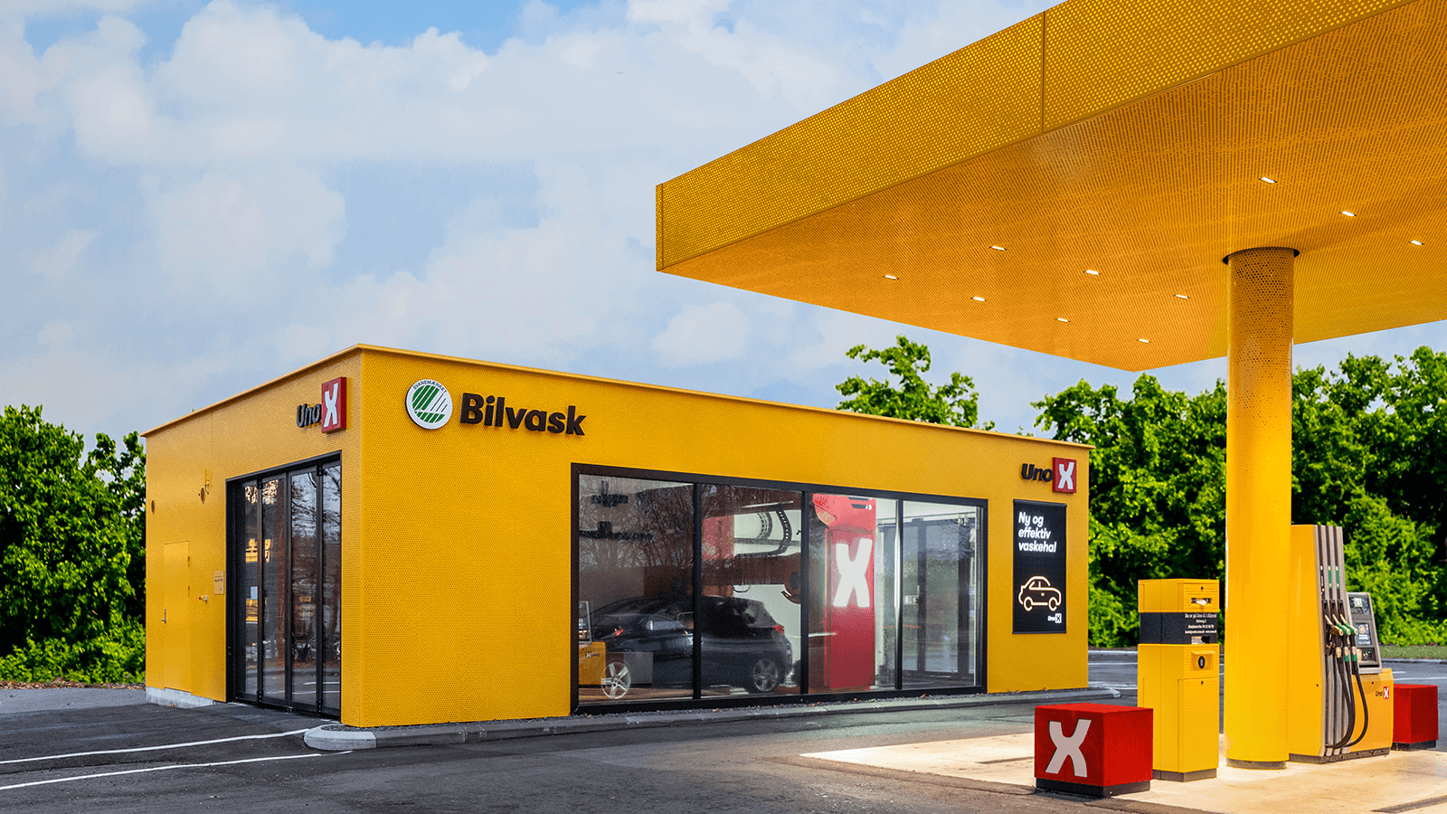 Uno-X tankstation og bilvask